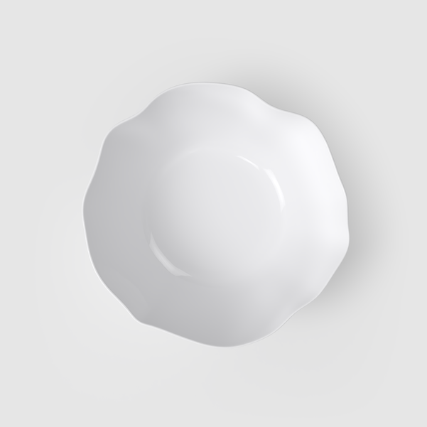 PURA Insalatiera/ Scodella da portata bianca - 1,8 l, Premium Bone Porcelain