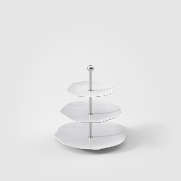 Pura Alzata bianca, 27,2 x 27,2 cm, Premium Bone Porcelain