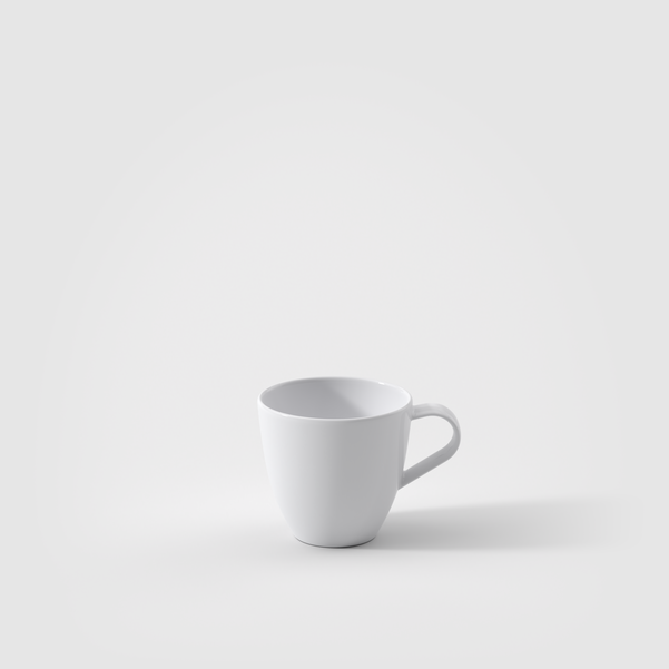 PURA Tazzina da caffè bianca - 50 ml, Premium Bone Porcelain