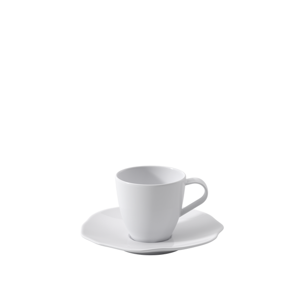 PURA Tazzina da caffè bianca - 50 ml, Premium Bone Porcelain