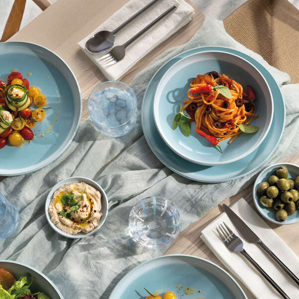 PERLEMOR Piatto per pasta - Blu, Premium Porcelain