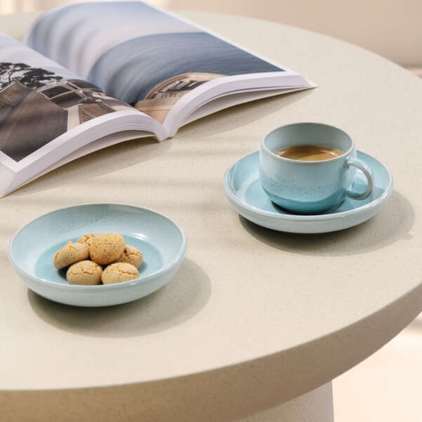 PERLEMOR Piattino per tazzina da caffè  - Blu, Premium Porcelain