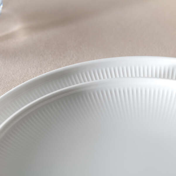 AFINA Piatto piano - Bianco, Premium Porcelain