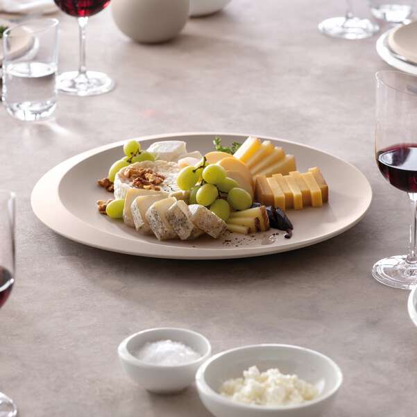 NEWMOON Piatto gourmet - Beige, Ø36,8 cm, Premium Porcelain