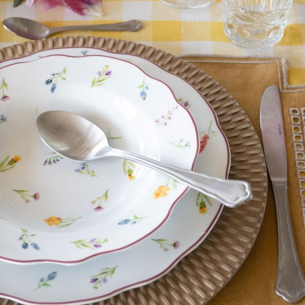 Servizio piatti 18 pezzi MILLEFIORI - Porcellana Multicolor