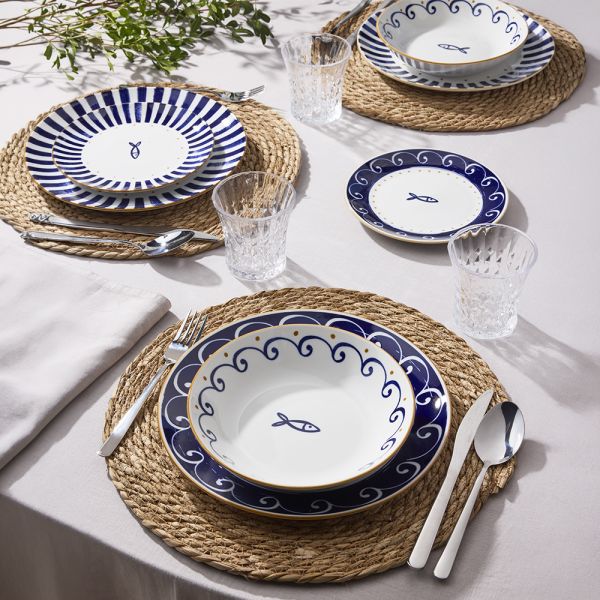 Servizio piatti 18 pezzi SARDINIA - Porcellana Blu