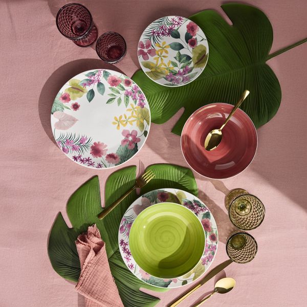 Servizio piatti 18 pezzi KALIMA - Porcellana Multicolor