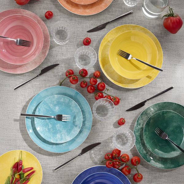 Servizio piatti 18 pezzi FIESTA - Porcellana Multicolor