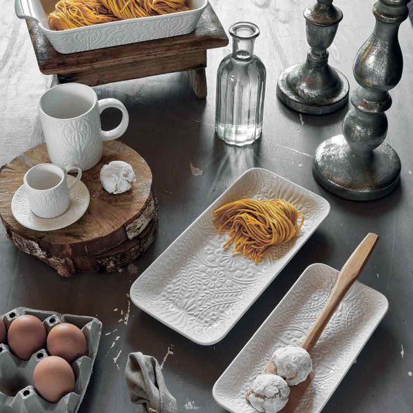 SET 6 tazzine caffè con piattino 70 cc COPENAGHEN - Porcellana Bianco