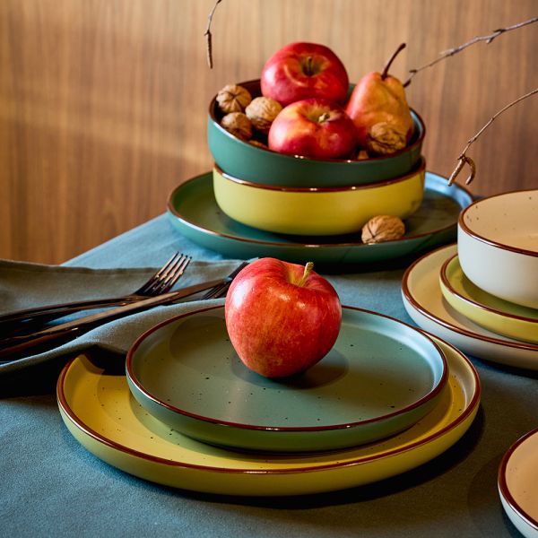 Servizio piatti 18 pezzi ARDENNE URBAN - Stoneware Multicolor