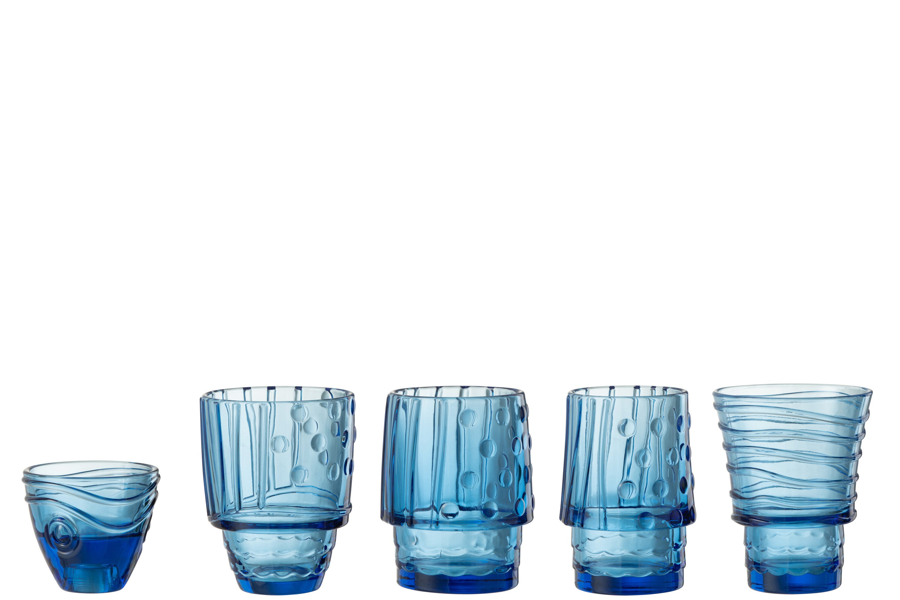 Bicchiere Pesce Vetro Blu
