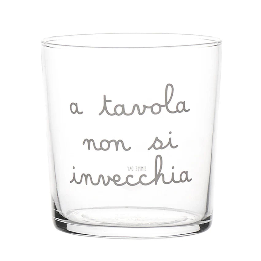 SET 6 bicchieri "A tavola non si invecchia"
