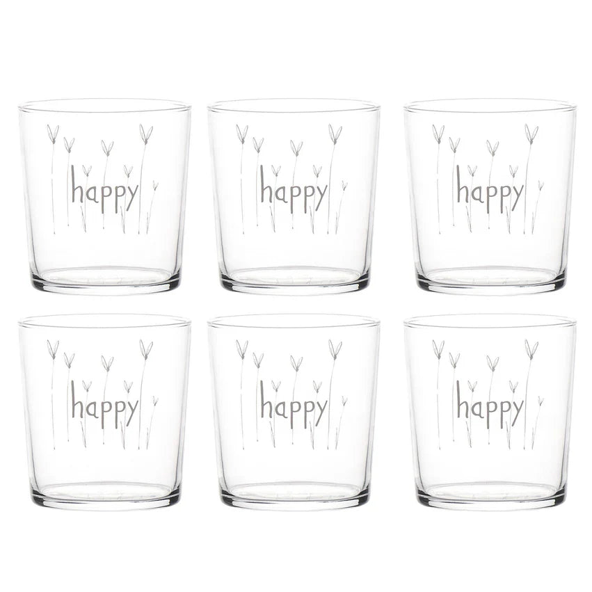 SET 6 bicchieri "Happy" - 35 CL