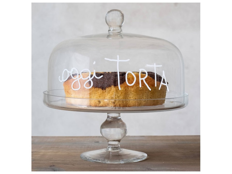 Campana in Vetro "Oggi Torta" - 28,5 CM