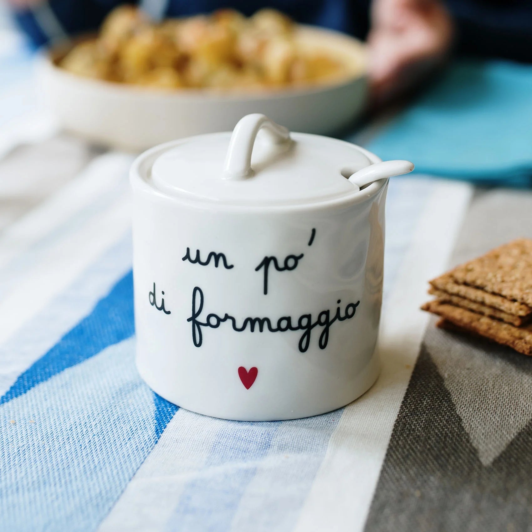 Formaggiera "Un pò di formaggio" - Bianca