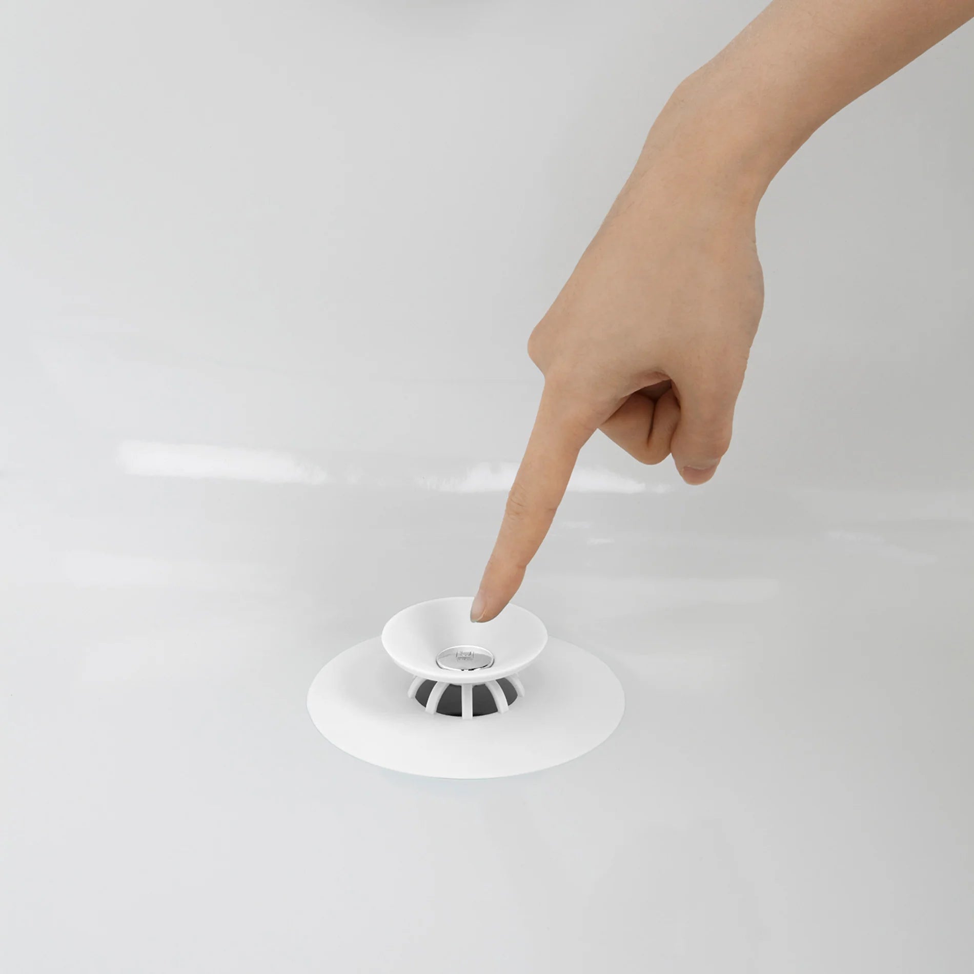 FLEC Tappo di scarico e filtro per capelli - Bianco