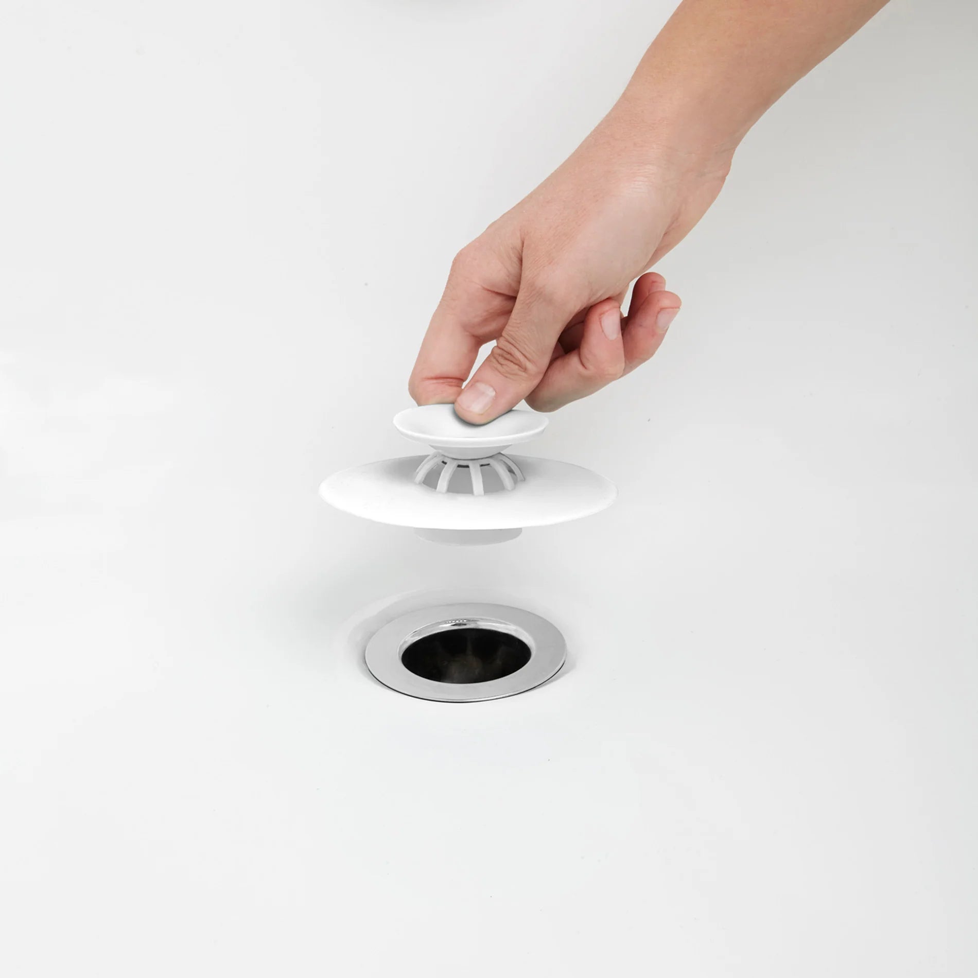 FLEC Tappo di scarico e filtro per capelli - Bianco
