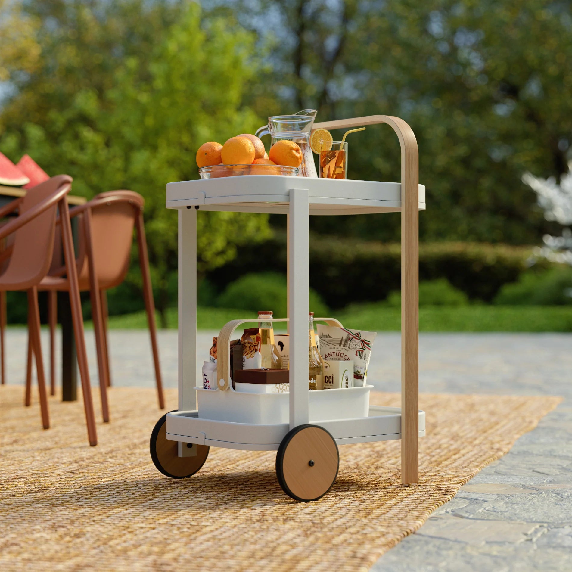 BELLWOOD Carrello bar e portaoggetti