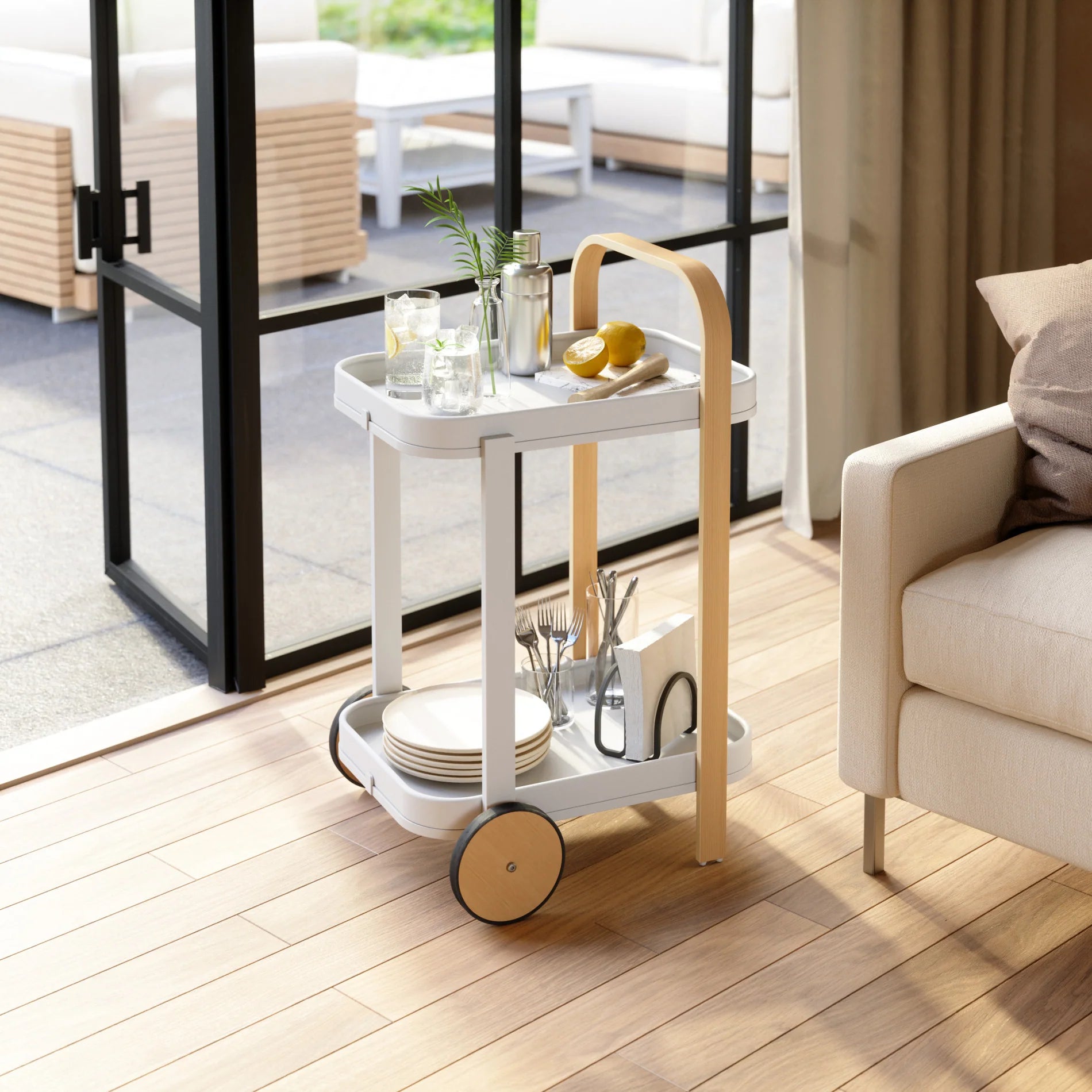 BELLWOOD Carrello bar e portaoggetti
