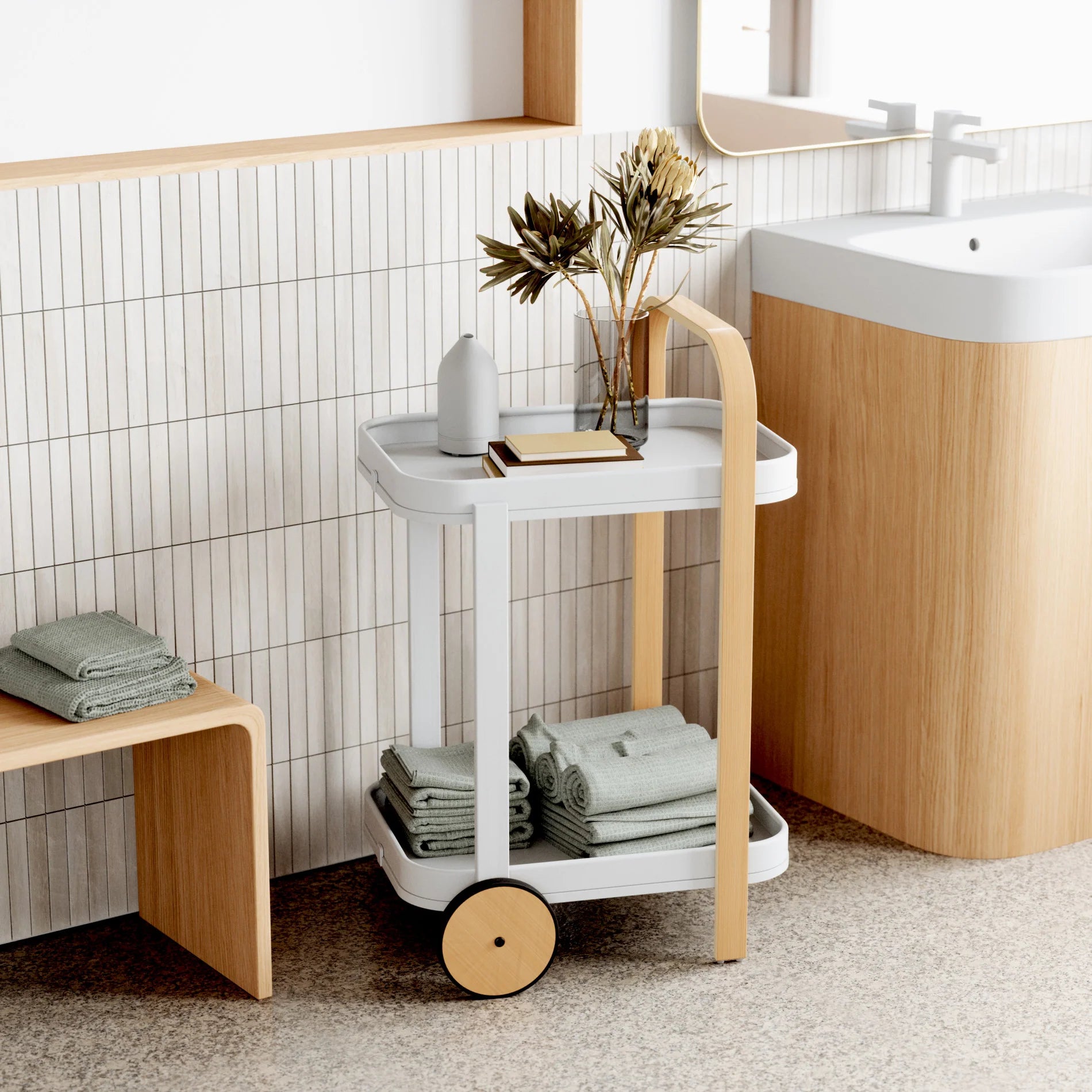 BELLWOOD Carrello bar e portaoggetti