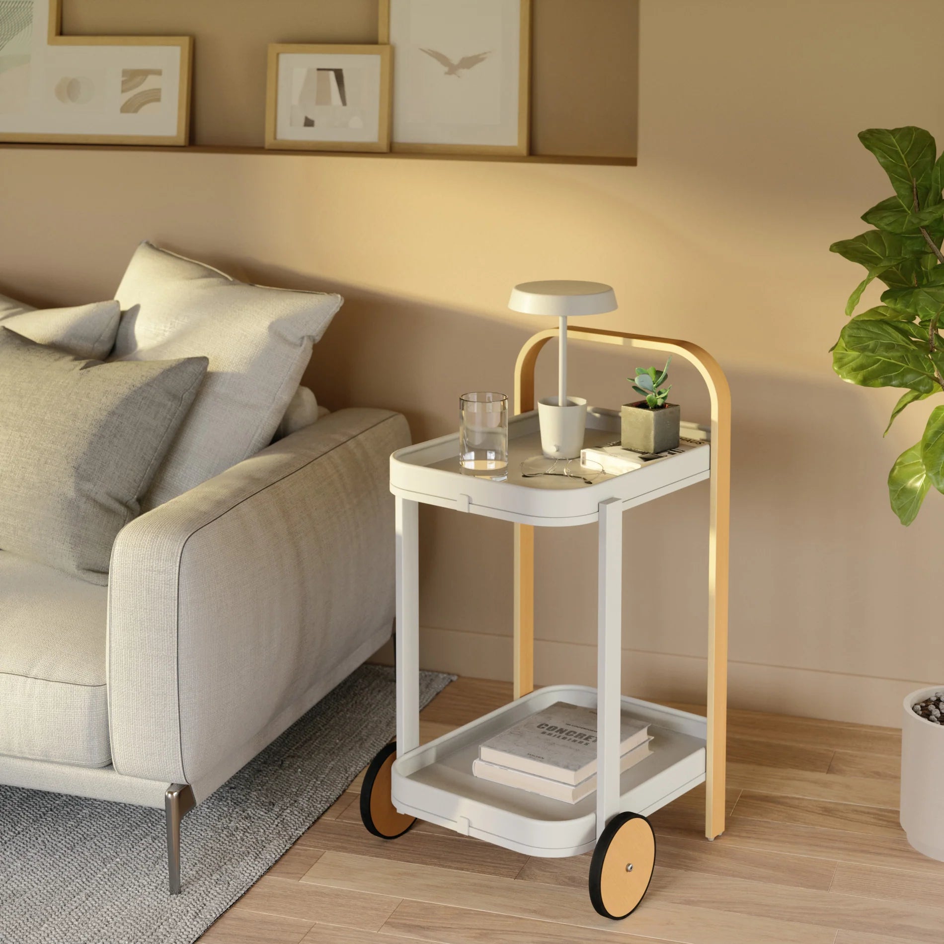 BELLWOOD Carrello bar e portaoggetti