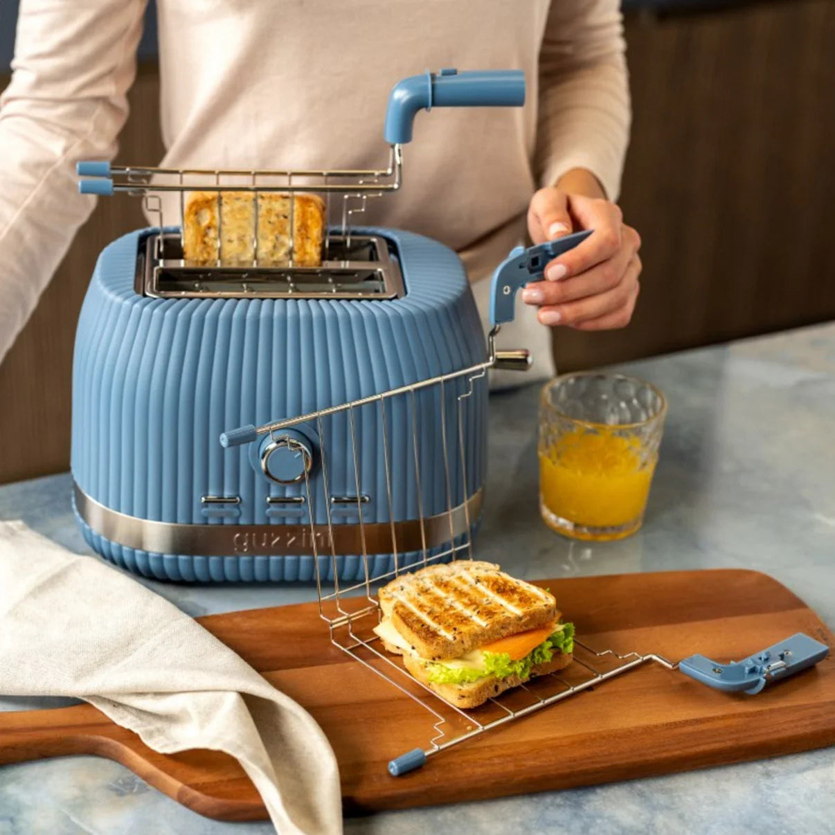 SOUSCHEF TOSTAPANE CON PINZE - Navy Blue