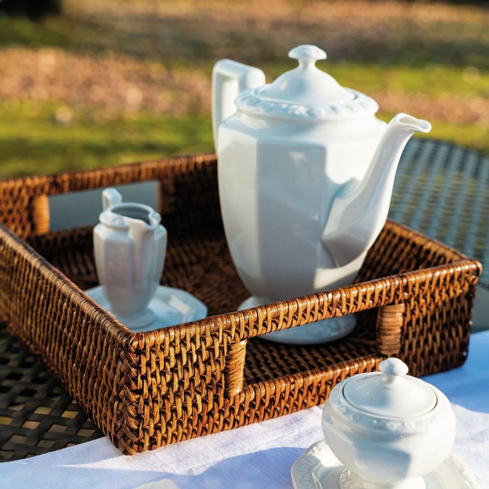 RADICI Vassoio in Rattan Rettangolare -