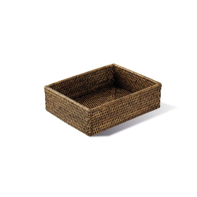 RADICI Contenitore in Rattan Rettangolare - 26,5 cm X  20,0 cm X 8,5 H