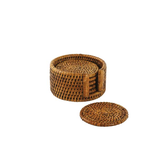 RADICI Sottobicchiere Rotondo in Rattan - 12 CM SET 6 pz