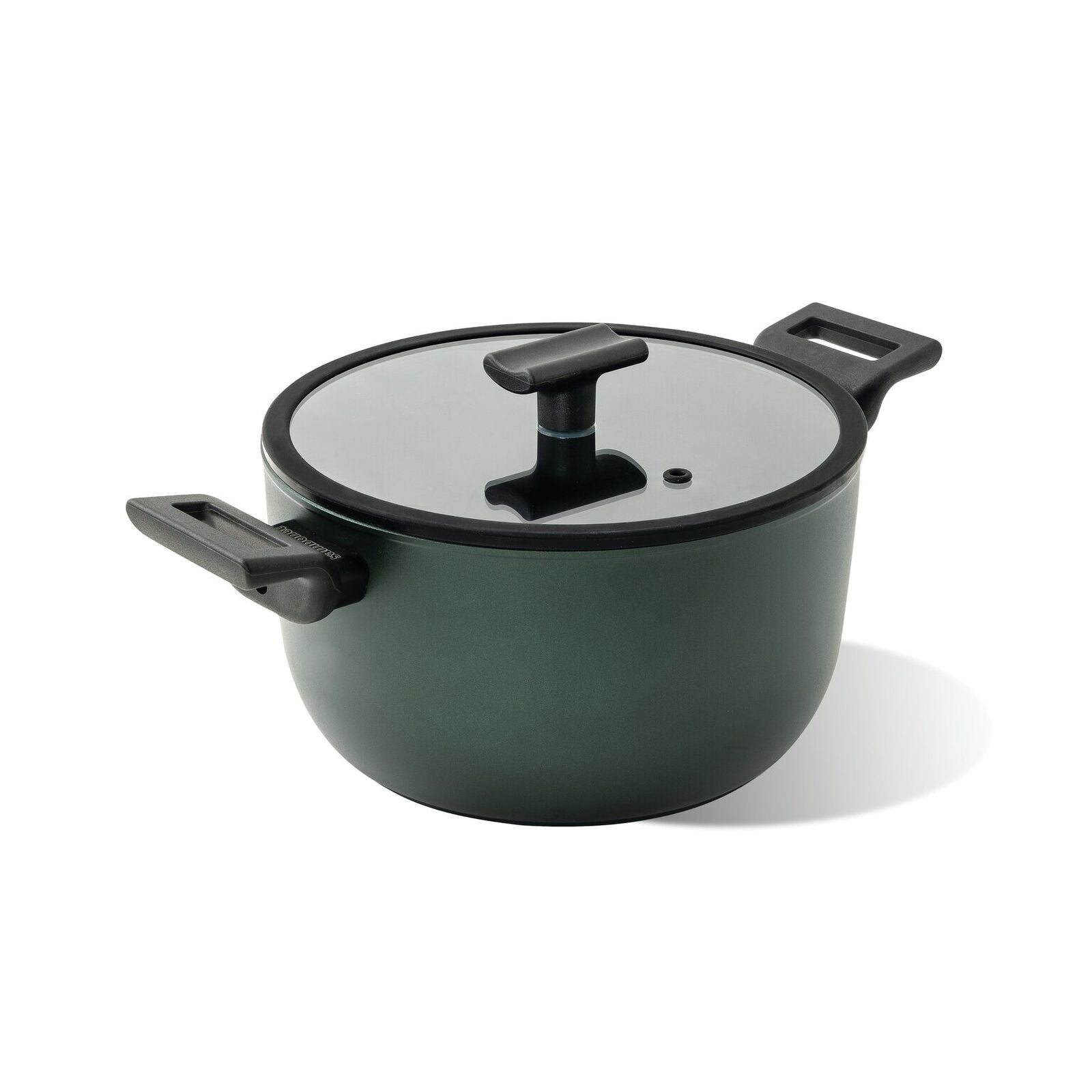 TITAN PRO GREEN Casseruola alta 2 maniglie in Alluminio 24 CM - Verde Scuro