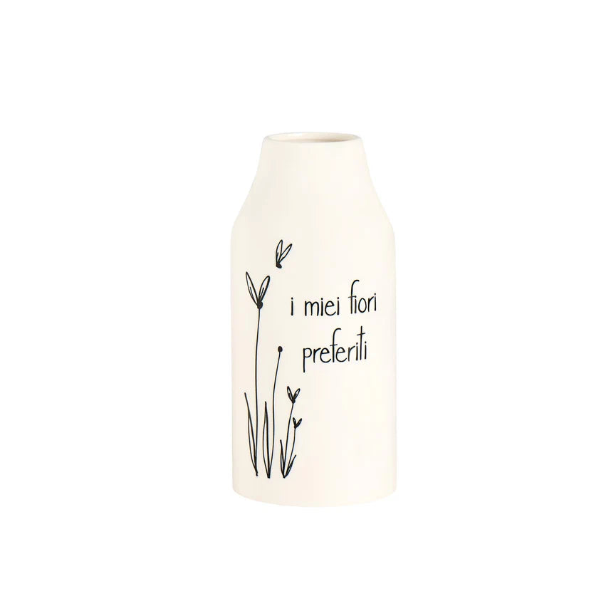 Vaso Portafiori in gres "I miei fiori preferiti"