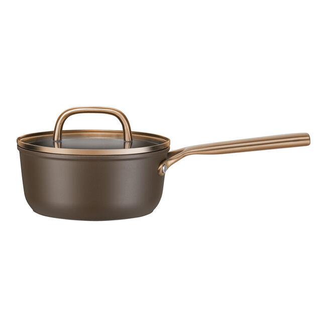 MILANO Casseruola in Alluminio 1 Manico e Coperchio - 18 cm, CERAFORCE Titanium