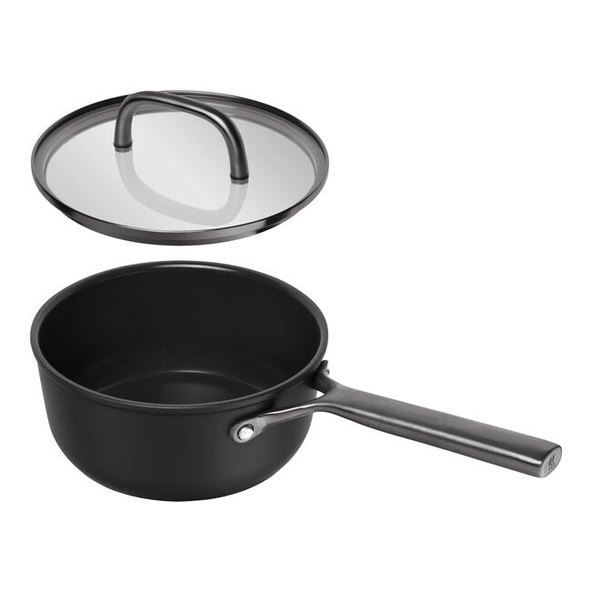 MILANO Casseruola in Alluminio 1 Manico e Coperchio - 18 cm, CERAFORCE Titanium