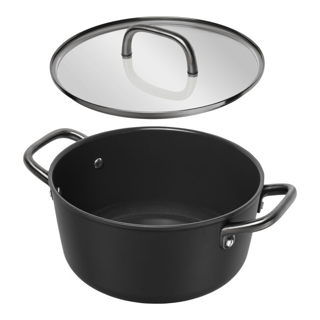 MILANO Pentola in Alluminio con coperchio - 24 cm, CERAFORCE Titanium