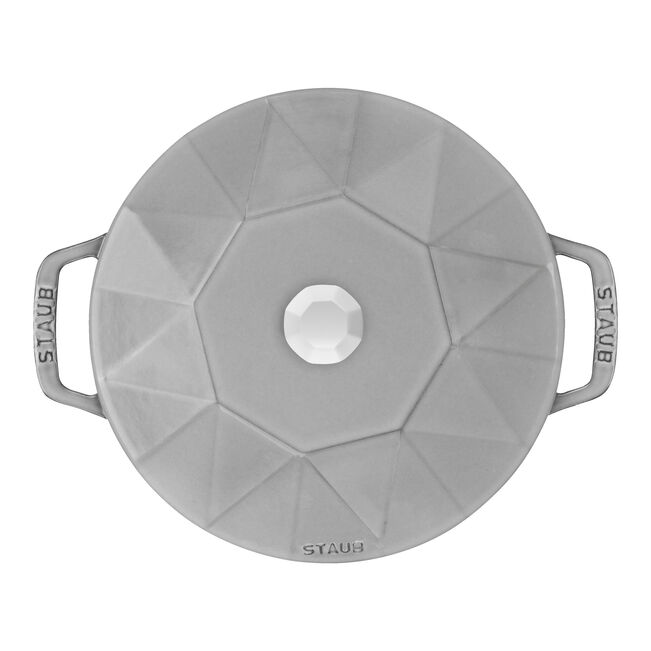 Cocotte Diamante rotonda - 22 cm, Colore grigio grafite