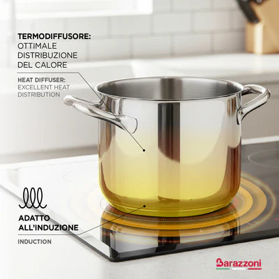 ChefLine  Set/Batteria Pentole in Acciaio 18/10 - 6 pezzi
