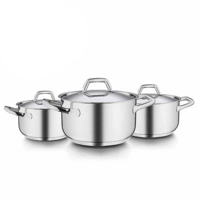 ChefLine  Set/Batteria Pentole in Acciaio 18/10 - 6 pezzi