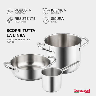 ChefLine  Set/Batteria Pentole in Acciaio 18/10 - 6 pezzi