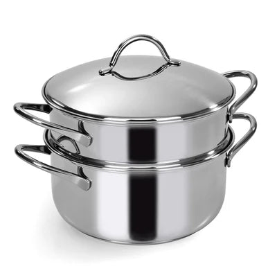 Set vapore con fondo termodiffusore in Acciaio Inox 18/10 - 20cm 2,7 L