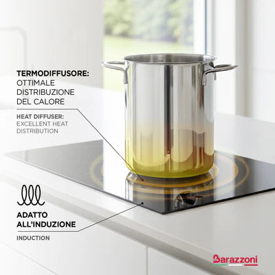 Cuoci asparagi, verdure e pasta in Acciaio iNOX 18/10 - 16cm 4,2 L
