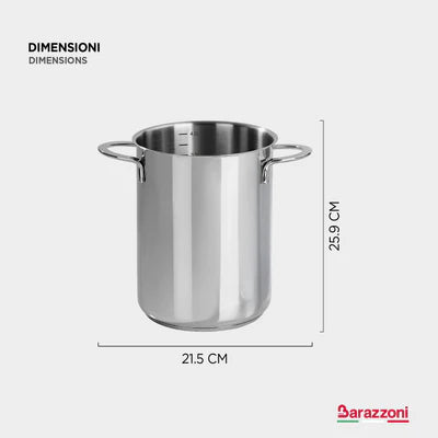 Cuoci asparagi, verdure e pasta in Acciaio iNOX 18/10 - 16cm 4,2 L