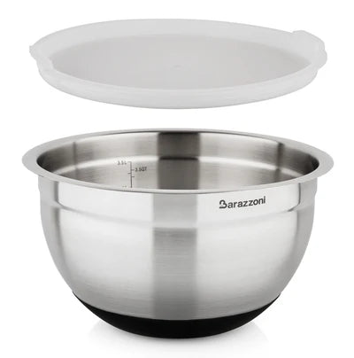 Bowl acciaio inox e silicone con coperchio - 24cm