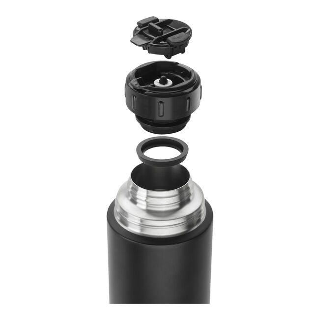 THERMO Bottiglia termica in Acciaio Inox - 1 l Nero