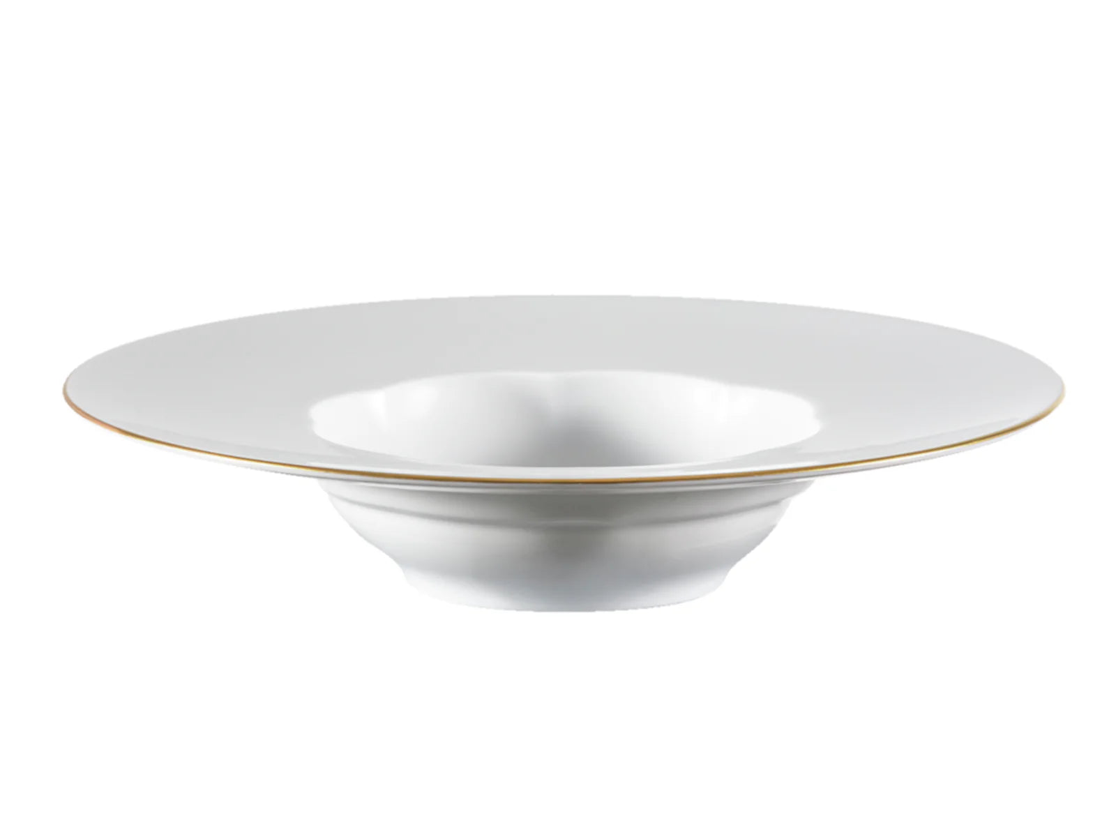 Sonetto piatto gourmet fondo in porcellana 28 cm filo oro