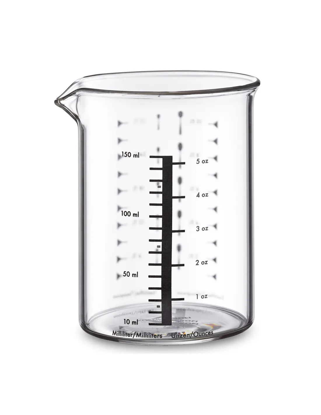 Bicchiere dosatore da 150 ml, in vetro