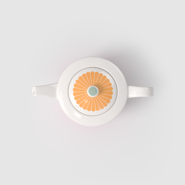 Fleur Teiera multicolore, Premium Porcelain
