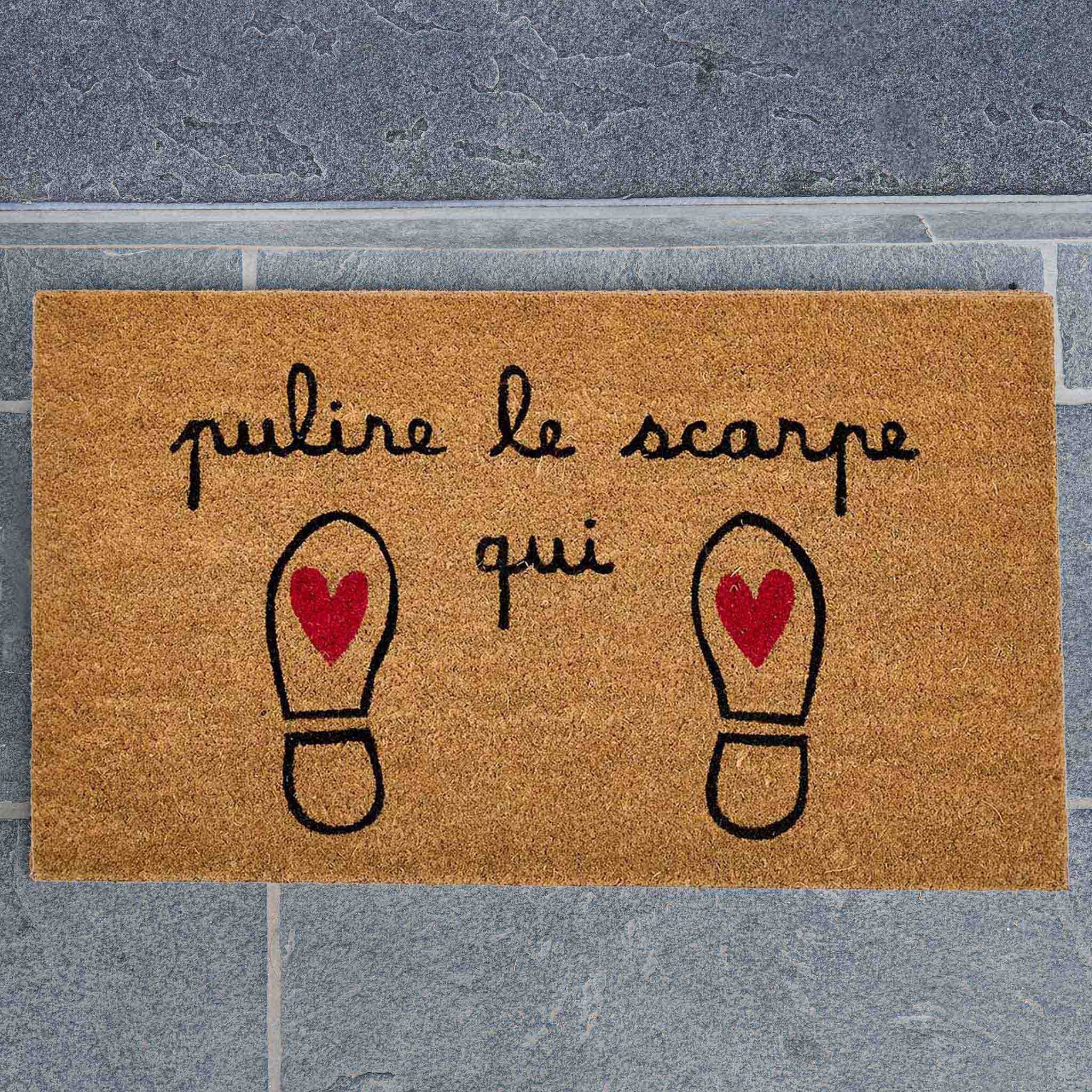Zerbino "Pulire le scarpe qui"