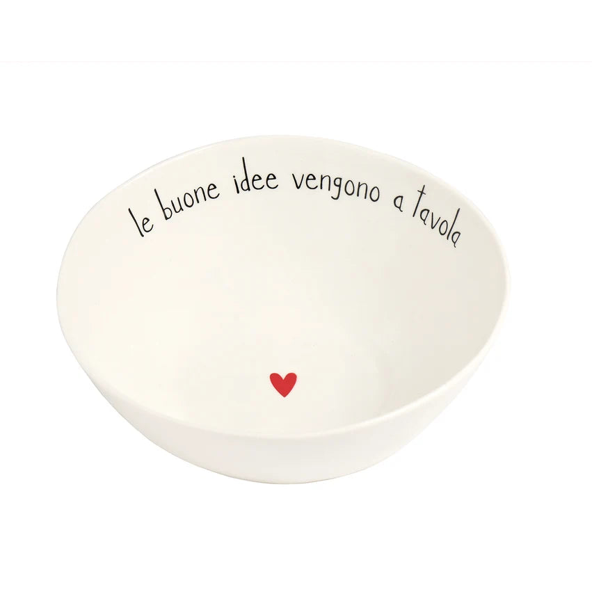 Insalatiera "Le buone idee vengono a tavola"
