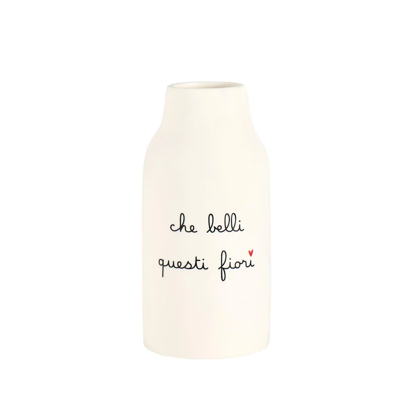 Vaso Portafiori in gres "Che belli questi fiori"