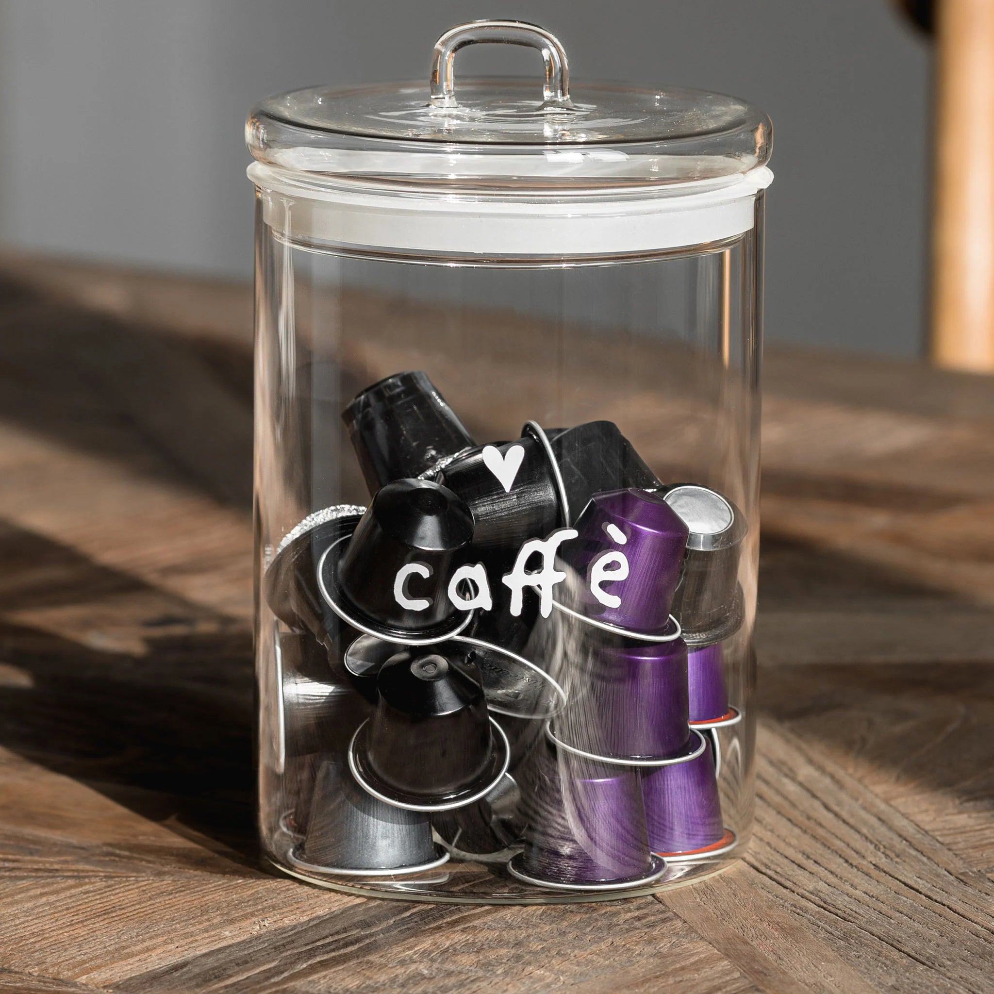 Barattolo Caffè con cuore 12 cm
